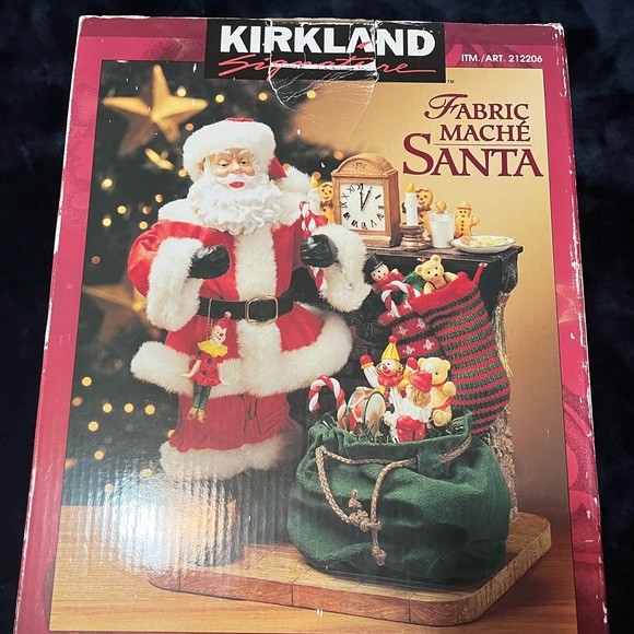 Kirkland Fabric Mache Santa - Picture 3 of 4
